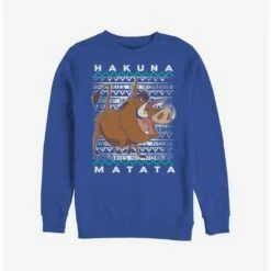 Outlet ✔️ Disney The Lion King Hakuna Pumba Ugly 🔔 Christmas Sweater Sweatshirt ❤️