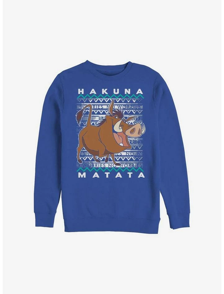Outlet ✔️ Disney The Lion King Hakuna Pumba Ugly 🔔 Christmas Sweater Sweatshirt ❤️