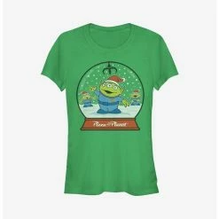 Outlet ✨ Disney Pixar Toy Story Alien Snow Globe Holiday 👧 Girls T-Shirt ✔️
