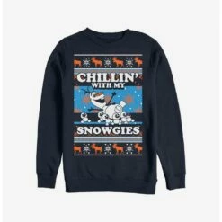Discount 😉 Disney Frozen Chest Olaf Chillin' Holiday Sweatshirt 😀