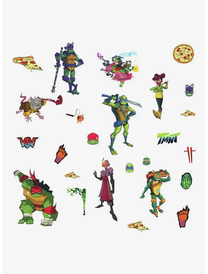 New β€οΈ Teenage Mutant Ninja Turtles Rise Of The TMNT Peel And Stick Wall Decals β