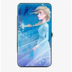 Wholesale 😉 Disney Frozen 2 Elsa Swirling Snowflakes Pose Hinge Wallet 🛒