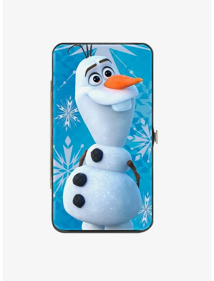 Discount ⭐ Disney Frozen 2 Olaf Smiling Pose Snowflakes Hinge Wallet 🎉