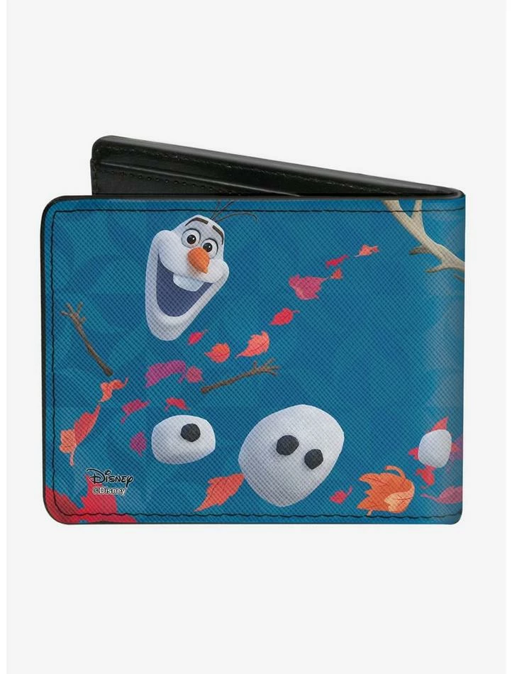 Best deal 👍 Disney Frozen 2 Sven Olaf Parts Swirling Leaves Blues Multi Color Bi-fold Wallet 🎉 - Image 2