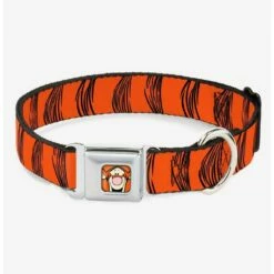 Budget 🌟 Disney Tigger Stripes 🦮 Dog Collar Seatbelt Buckle 👏