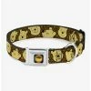 Best Sale 🛒 Disney Winnie the Pooh Expressions Honeycomb 🦮 Dog Collar Seatbelt Buckle 😀