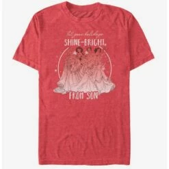 Promo 👏 Disney Princesses Shine Bright Son Holiday T-Shirt ✔️
