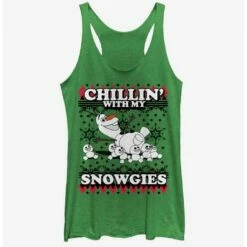 Outlet ✔️ Disney Frozen Olaf Chillin With My Snowgies 👧 Girls Tank 🔥