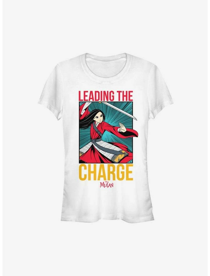 Best Sale ๐งจ Disney Mulan Live Action Comic Leading The Charge ๐ง Girls T-Shirt โจ