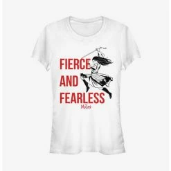 Deals 🛒 Disney Mulan Live Action Fierce And Fearless 👧 Girls T-Shirt 🔥