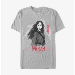 Cheapest 🔔 Disney Mulan Live Action Loyal Brave True Charcoal Sketch T-Shirt 💯