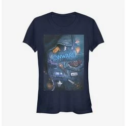 Coupon 💯 Disney Pixar Onward Denim Poster 👧 Girls T-Shirt 😍