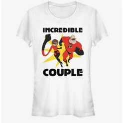 Best deal 🔔 Disney Pixar Incredibles Incredible Couple 👧 Girls T-Shirt 🔥