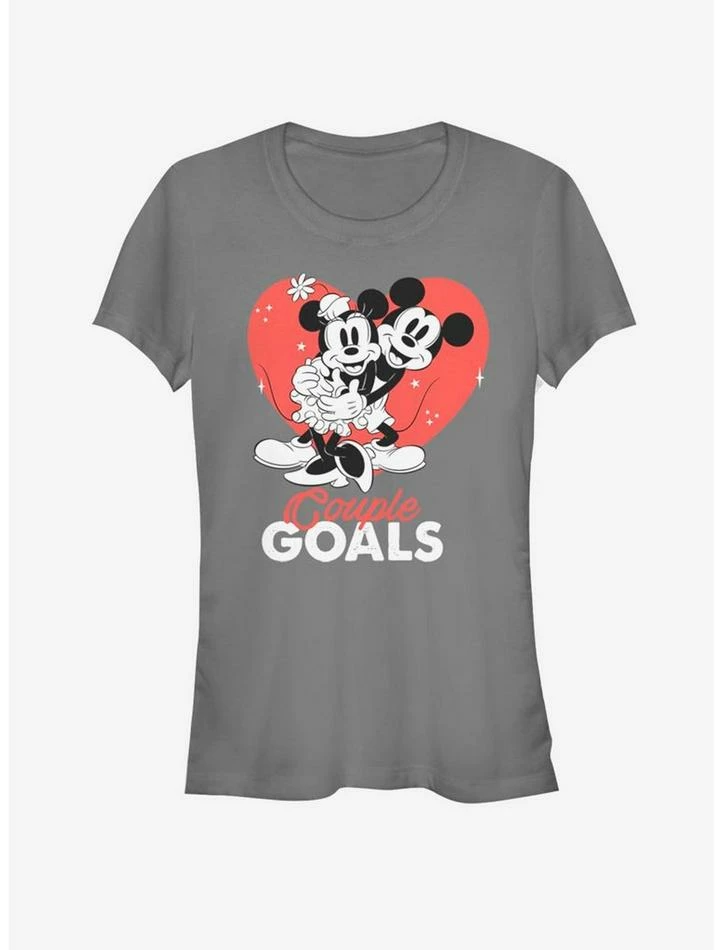 Best Sale ๐ Disney Mickey Mouse And Minnie Mouse Couple Goals Valentine ๐ง Girls T-Shirt ๐