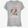 Best deal 🤩 Disney Mickey Mouse And Minnie Mouse True Love Story 👧 Girls T-Shirt 🌟