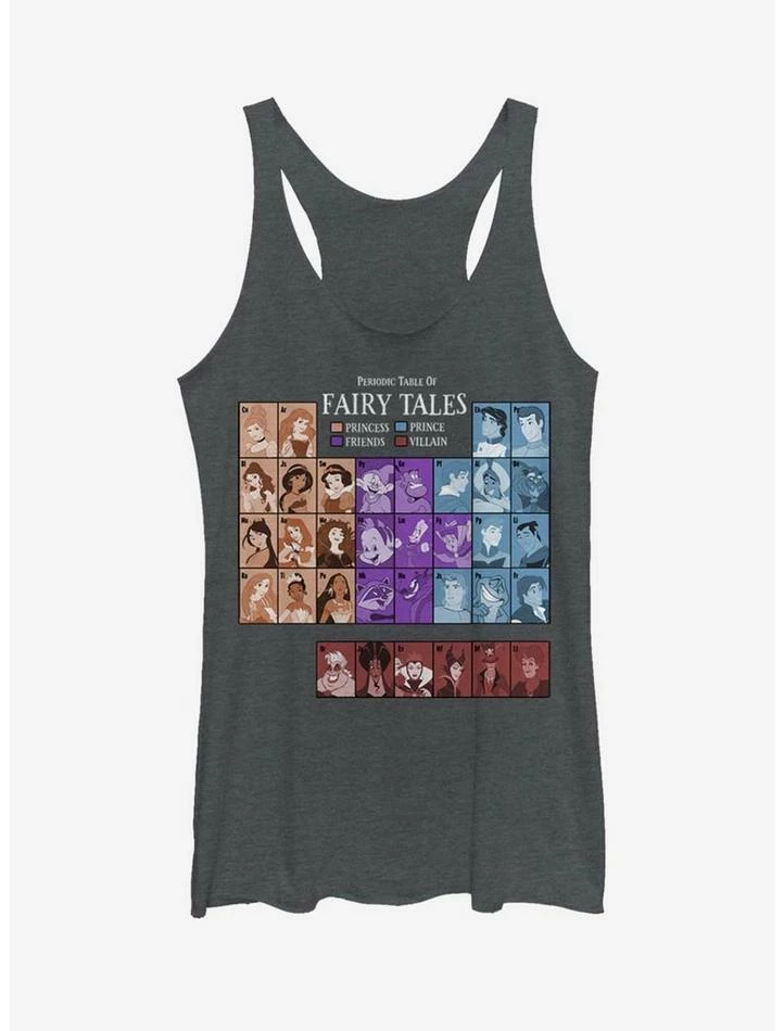 Best Pirce 😍 Disney Characters Periodic Table Of Fairy Tales 👧 Girls Tank 🎁