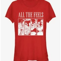 Brand new 😍 Disney Princess All The Feels 👧 Girls T-Shirt ⭐