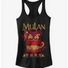 Coupon 😉 Disney Mulan Mushu Stone Dragon Head 👧 Girls Tank 🤩