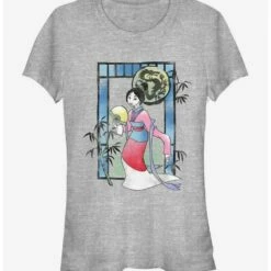 Hot Sale 🎁 Disney Mulan Watercolor Garden 👧 Girls T-Shirt ✨