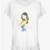 New 👏 Disney Mulan Mulan And Mushu Watercolor 👧 Girls T-Shirt 🌟
