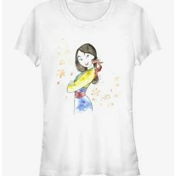 New 👏 Disney Mulan Mulan And Mushu Watercolor 👧 Girls T-Shirt 🌟