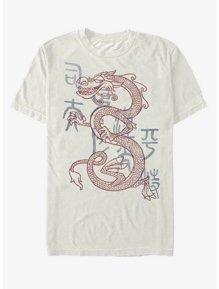 Budget ✨ Disney Mulan Mushu Dragon Outline T-Shirt ❤️