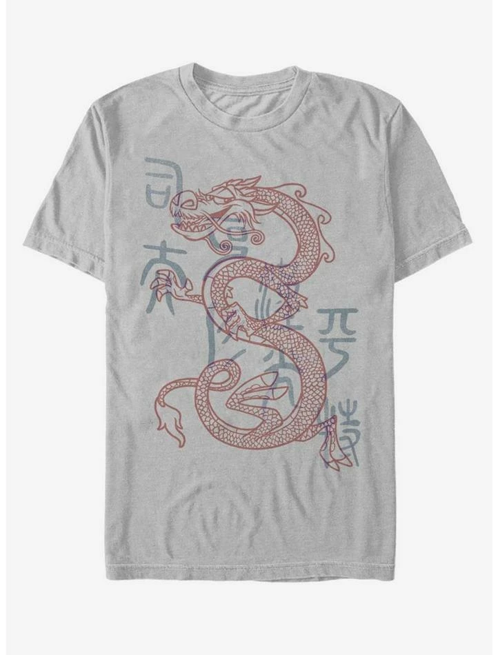 Budget ✨ Disney Mulan Mushu Dragon Outline T-Shirt ❤️ - Image 3