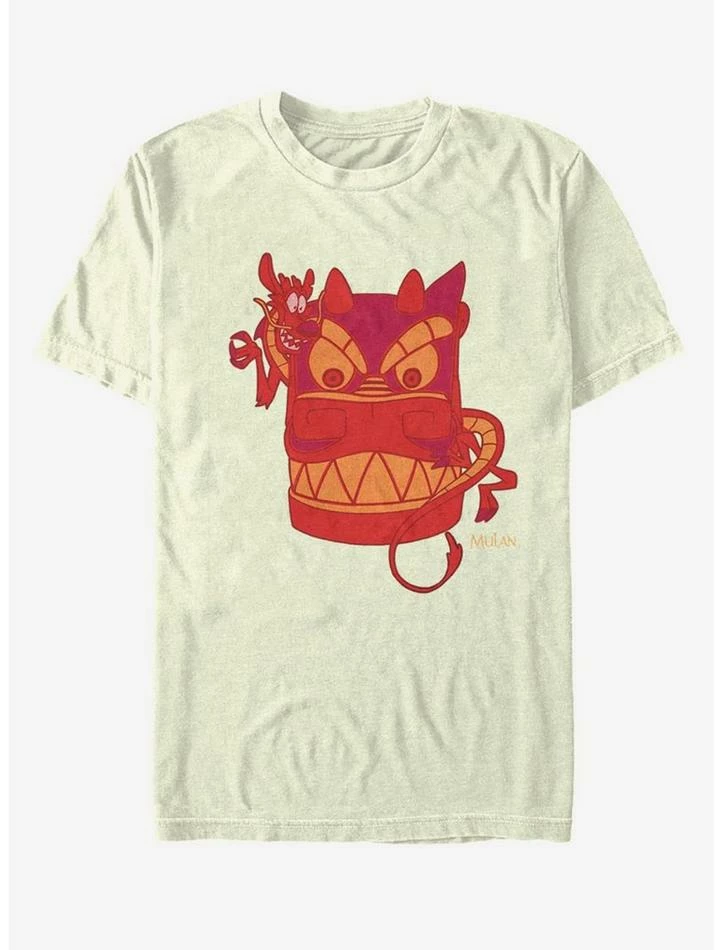 Coupon 👏 Disney Mulan Mushu Red Stone Dragon Head T-Shirt 💯 - Image 3