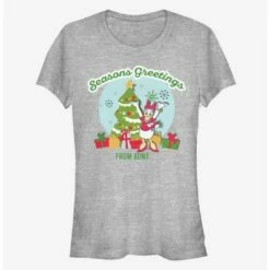 Flash Sale 🔥 Disney Daisy Duck Holiday Seasons Greetings From Aunt Classic 👧 Girls T-Shirt ⌛