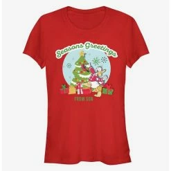 Best Pirce ⌛ Disney Donald Duck Holiday Seasons Greetings From Son Classic 👧 Girls T-Shirt 🥰