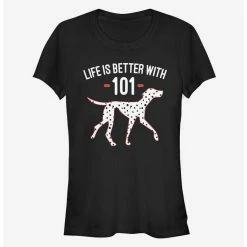 Best deal ✔️ Disney 101 Dalmatians Life Is Better Classic 👧 Girls T-Shirt 🔔
