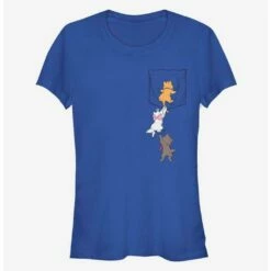 Cheapest 🛒 Disney Aristocats Kitten Crawl Faux Pocket Tee Classic 👧 Girls T-Shirt 🛒