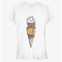 Top 10 👍 Disney Aristocats Ice Cream Stack Classic 👧 Girls T-Shirt ✨