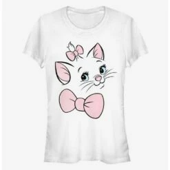 Hot Sale 🎉 Disney Aristocats Marie Face Outline Classic 👧 Girls T-Shirt 🔥
