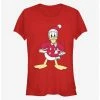 Flash Sale 😉 Disney Donald Holiday Santa Hat Classic 👧 Girls T-Shirt 🌟