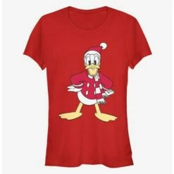 Flash Sale 😉 Disney Donald Holiday Santa Hat Classic 👧 Girls T-Shirt 🌟