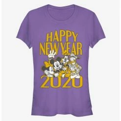 New ⌛ Disney Mickey Mouse Crew Happy New Year 2020 Classic 👧 Girls T-Shirt 🥰