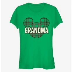 Buy 😀 Disney Mickey Mouse Head Plaid Grandma Classic 👧 Girls T-Shirt 🔥