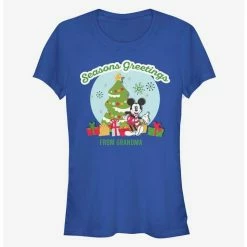 Brand new 🤩 Disney Mickey Mouse Seasons Greetings From Grandma Classic 👧 Girls T-Shirt 🤩