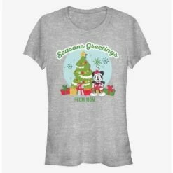 Coupon ⌛ Disney Mickey Mouse Holiday Seasons Greetings From Mom Classic 👧 Girls T-Shirt 👏