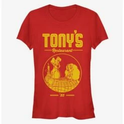 Cheap ⭐ Disney Lady And The Tramp Tony's Restaurant Classic 👧 Girls T-Shirt 🛒
