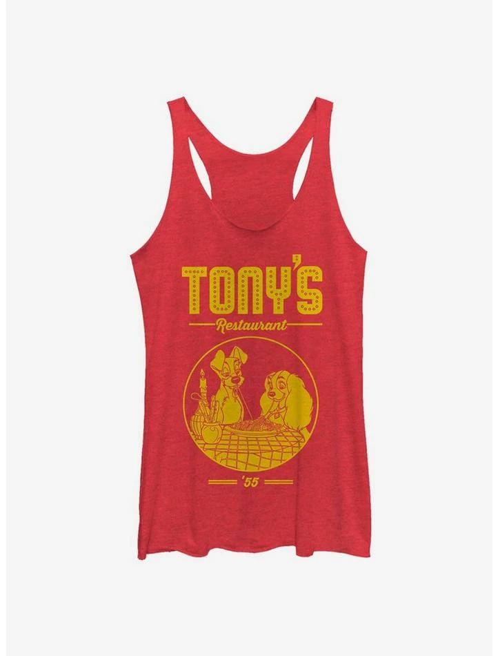 Discount ๐ Disney Lady And The Tramp Tony's Restaurant Classic ๐ง Girls Tank ๐งจ