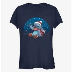 Cheapest 😍 Disney Lilo & Stitch 🎁 Christmas Snowing Stitch 👧 Girls T-Shirt 🔔