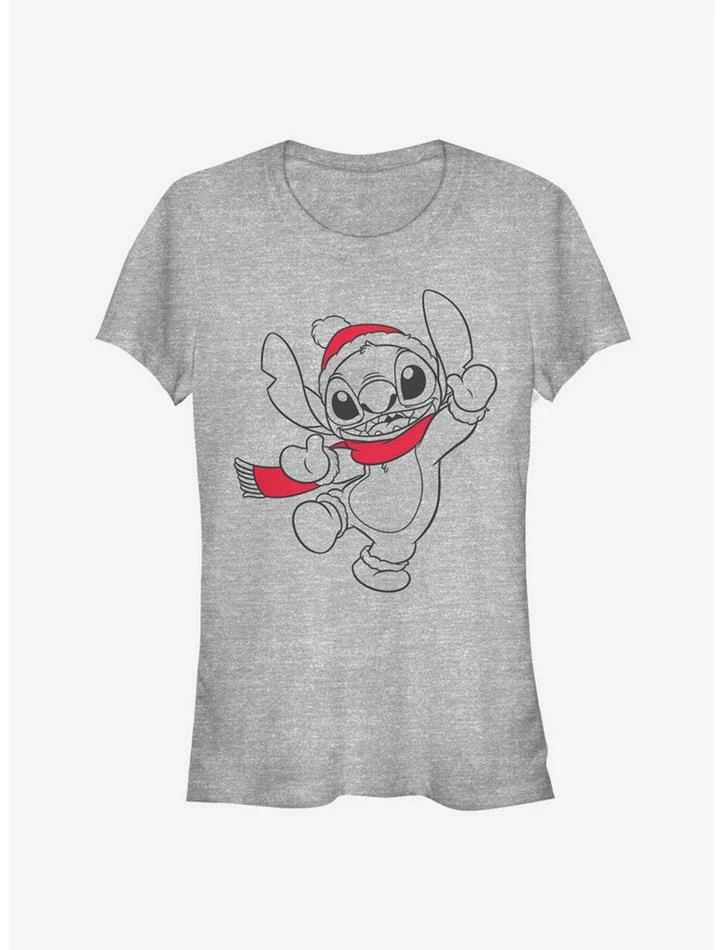 Cheap ๐ Disney Lilo & Stitch ๐ Christmas Stitch Outline ๐ง Girls T-Shirt โค๏ธ