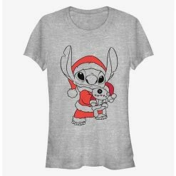 Coupon 🔥 Disney Lilo & Stitch 🎄 Christmas Santa Stitch Blaster 👧 Girls T-Shirt ❤️