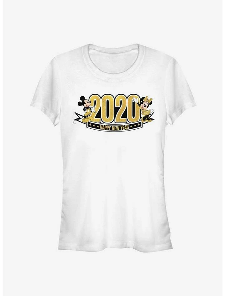 Wholesale 🔔 Disney Mickey Mouse And Minnie Mouse Happy New Year 2020 Classic 👧 Girls T-Shirt 💯 - Image 3