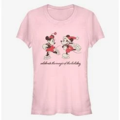 Cheap 🤩 Disney Mickey Mouse Holiday Minnie Mouse Ice Skating Classic 👧 Girls T-Shirt ✔️