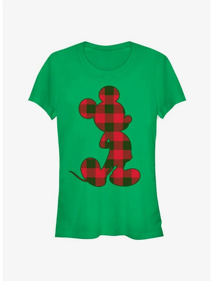 Best deal ๐ Disney Mickey Mouse Holiday Plaid Outline Classic ๐ง Girls T-Shirt ๐