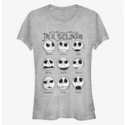 Hot Sale ⭐ Disney The Nightmare Before ❄ Christmas The Emotions Of Jack Skellington Classic 👧 Girls T-Shirt 👏