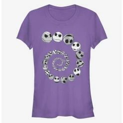 Brand new 🎁 Disney The Nightmare Before 🎄 Christmas Jack Skellington Spiral Classic 👧 Girls T-Shirt 🔔